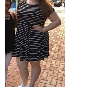 Forever 21+ Striped Fit & Flare